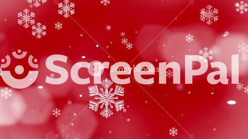 White Confetti Real Snowflakes And Bokeh Lights On The Red Loop 4k 3D Background. 2023 New Year, Merry Christmas, Holiday, Winter, New Year